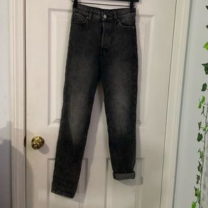 H&M Black Ultra High Waisted Mom Jeans